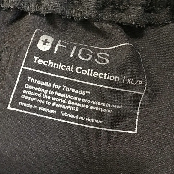 FIGS Yola Skinny Scrub Pants in Black Size XLarge Petite. - Picture 9 of 11